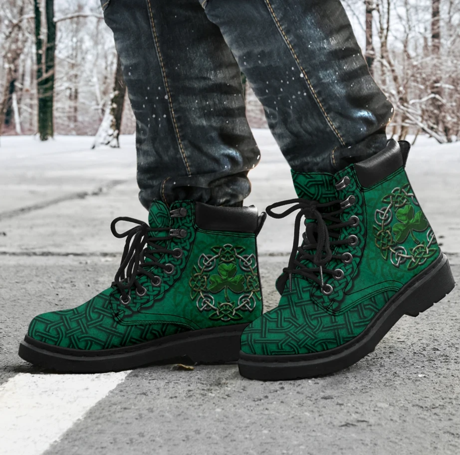 Premium 3D Lucky Irish Shamrock Boots MEI