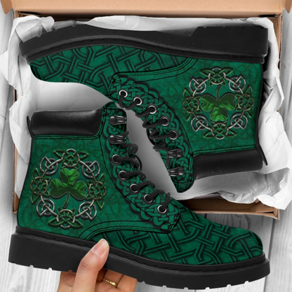 Premium 3D Lucky Irish Shamrock Boots MEI