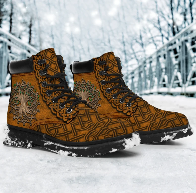 Premium 3D Celtic Tree Of Life Boots MEI