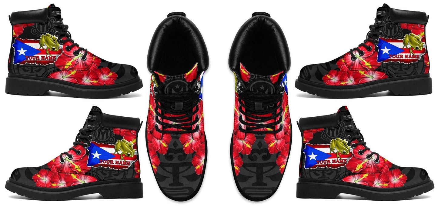 Customize Name Puerto Rico Boots For Men and Women SN17042101.S3