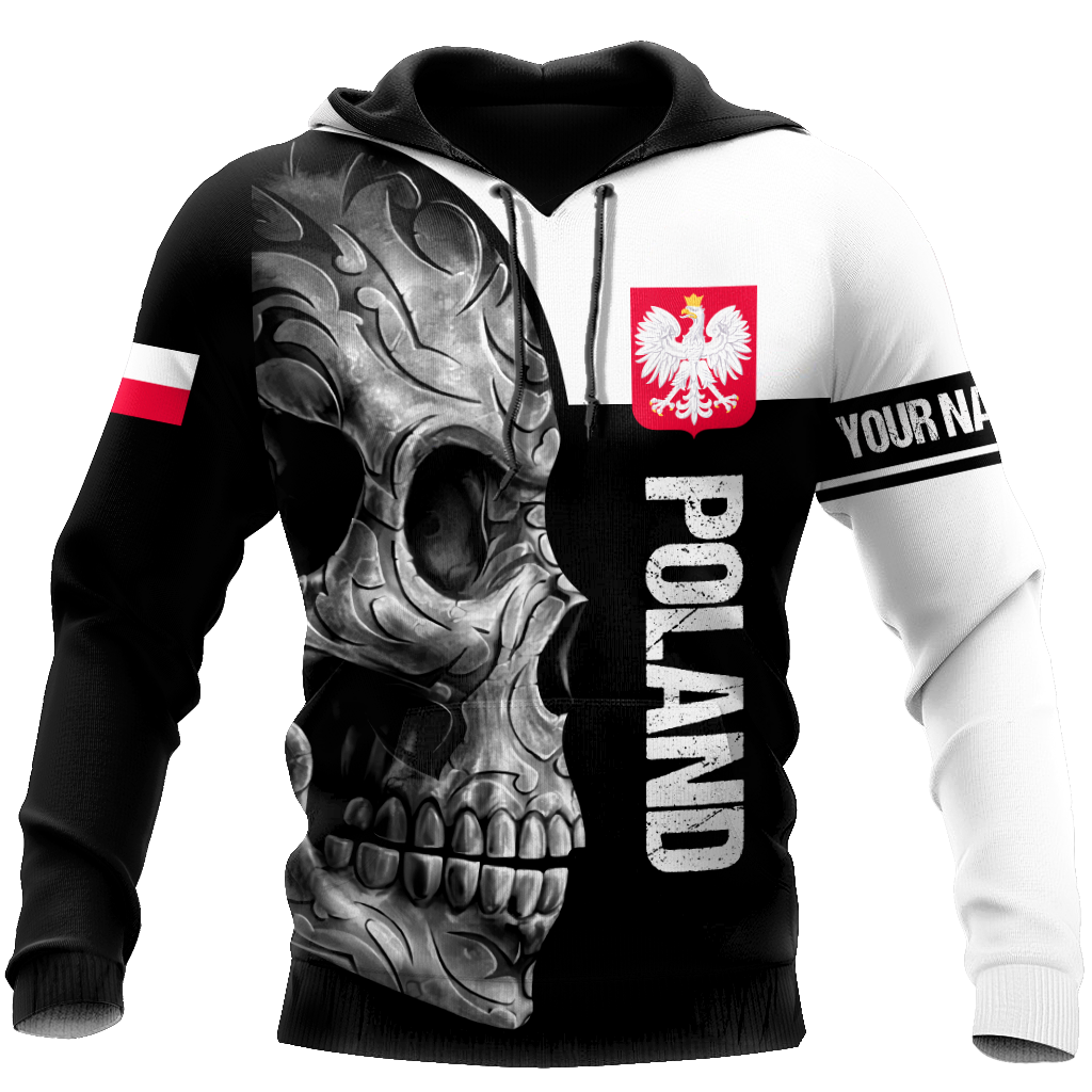 Personalized Polska Skull 3D All Over Printed Unisex Hoodie