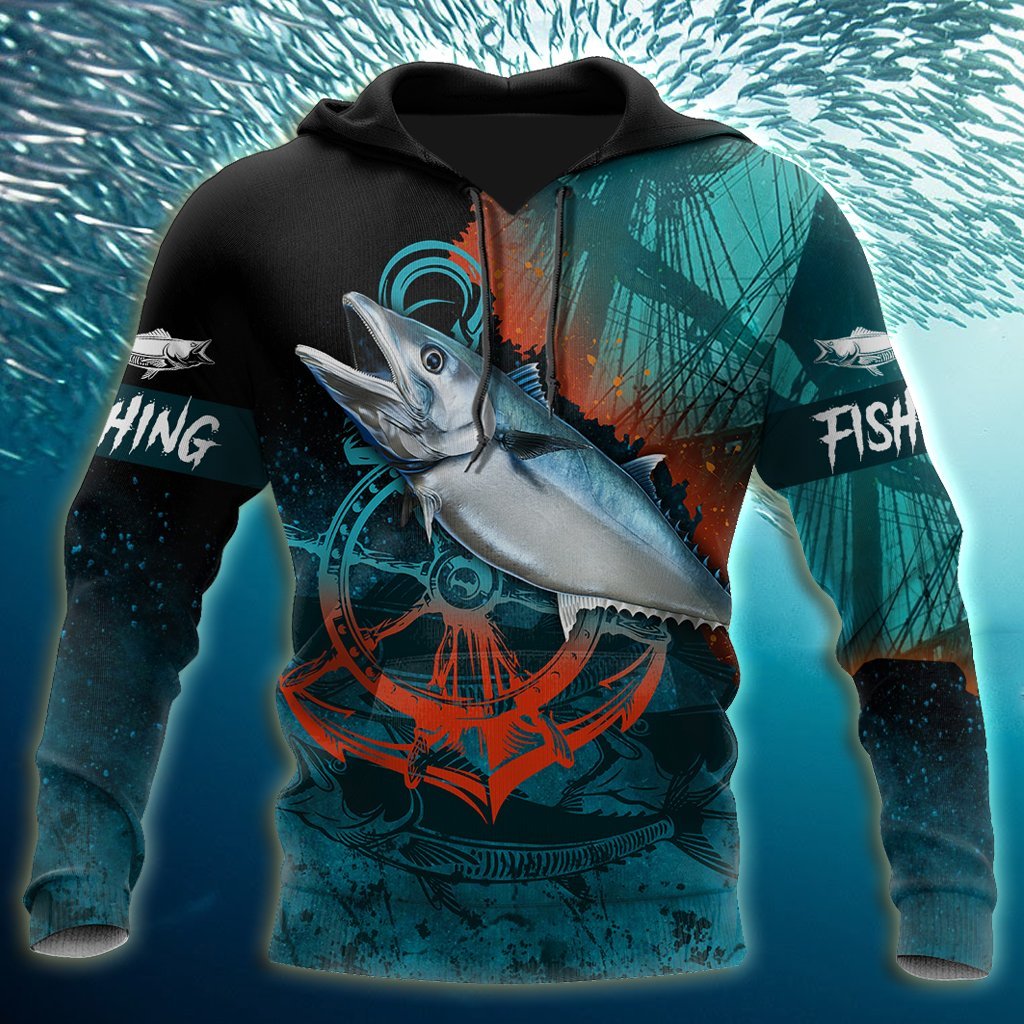 Ocean Fishing on the helm 3D all over shirts for men and women TR020301 - Amaze Style™-Apparel