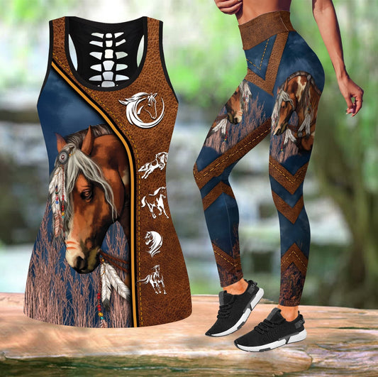 Love Horse Combo Tank + Legging TR0705203S - Amaze Style™-Apparel