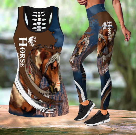 Love Horse Combo Tank + Legging TR200400 - Amaze Style™-Apparel