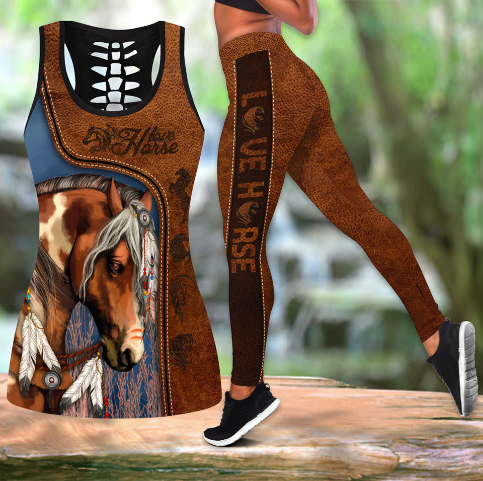 Love Horse Combo Tank + Legging TR2104203 - Amaze Style™-Apparel