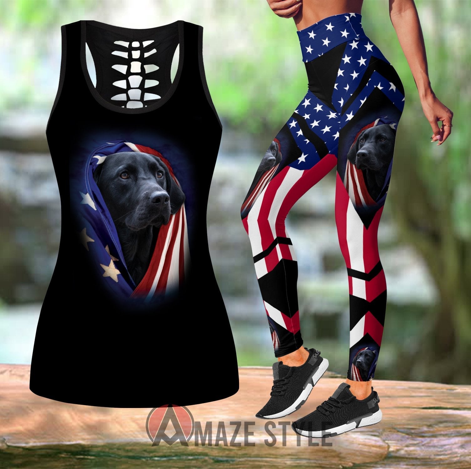 Labrador Retriever Combo Tank + Legging TR240303 - Amaze Style™-Apparel