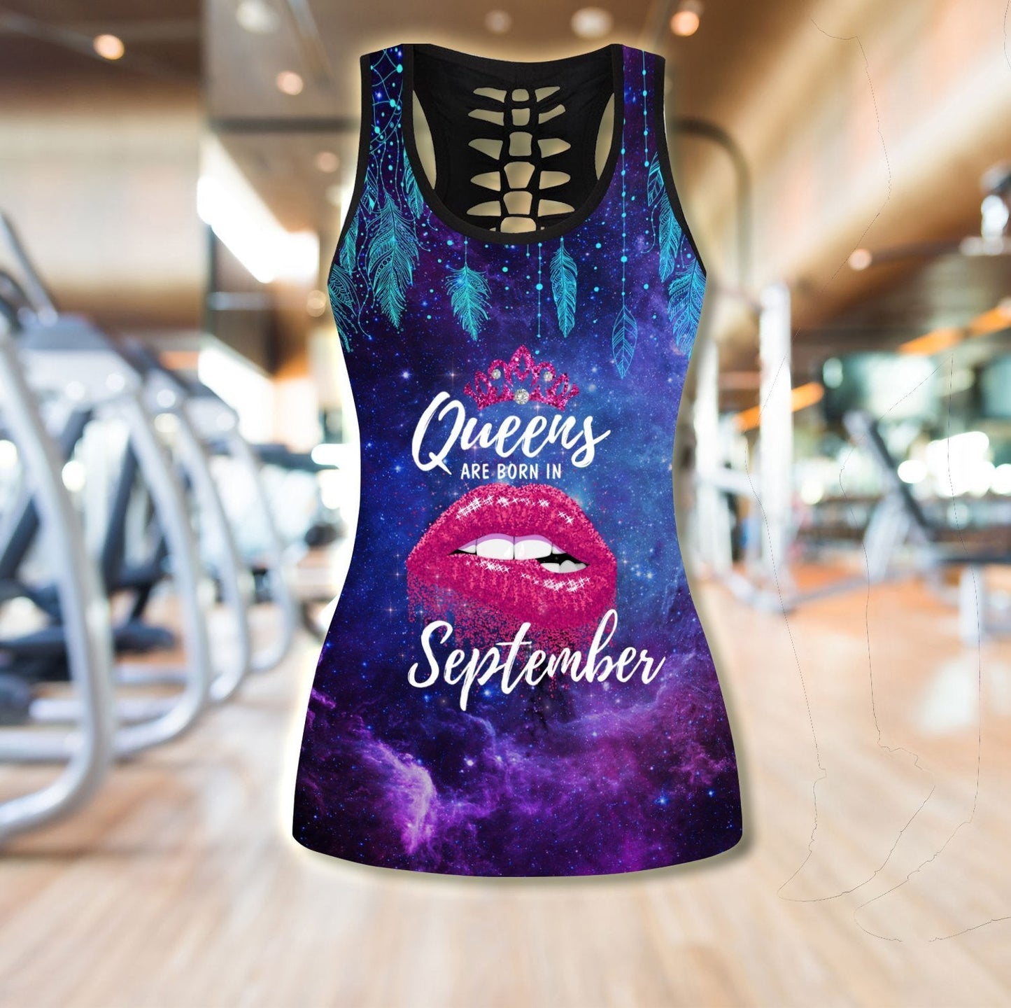 Queens are born in September Galaxy combo legging+tank TR2405209 - Amaze Style™-Apparel