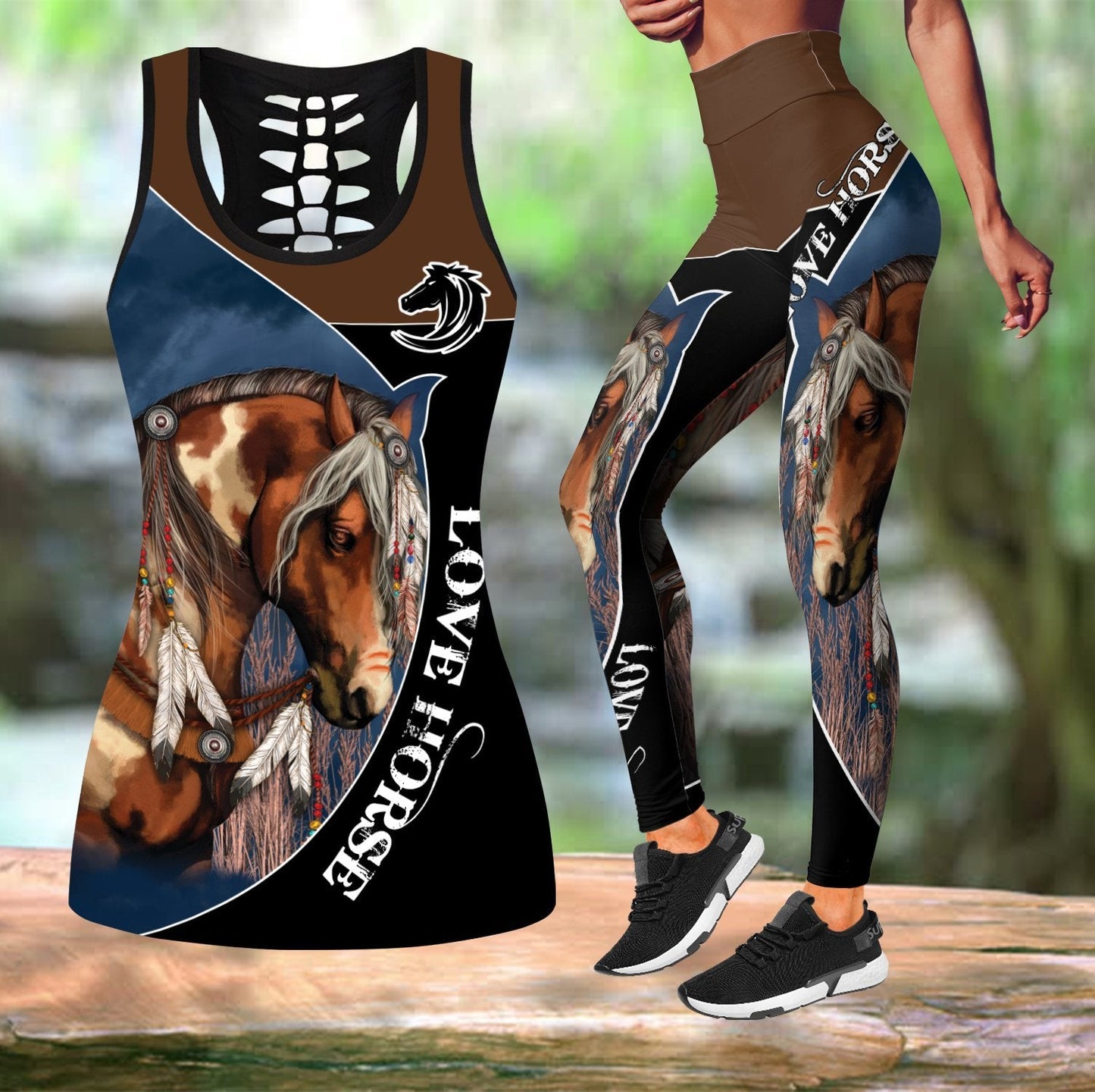 Love Horse Combo Tank + Legging TR2604205 - Amaze Style™-Apparel