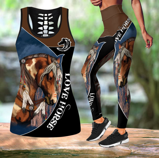 Love Horse Combo Tank + Legging TR2604205 - Amaze Style™-Apparel