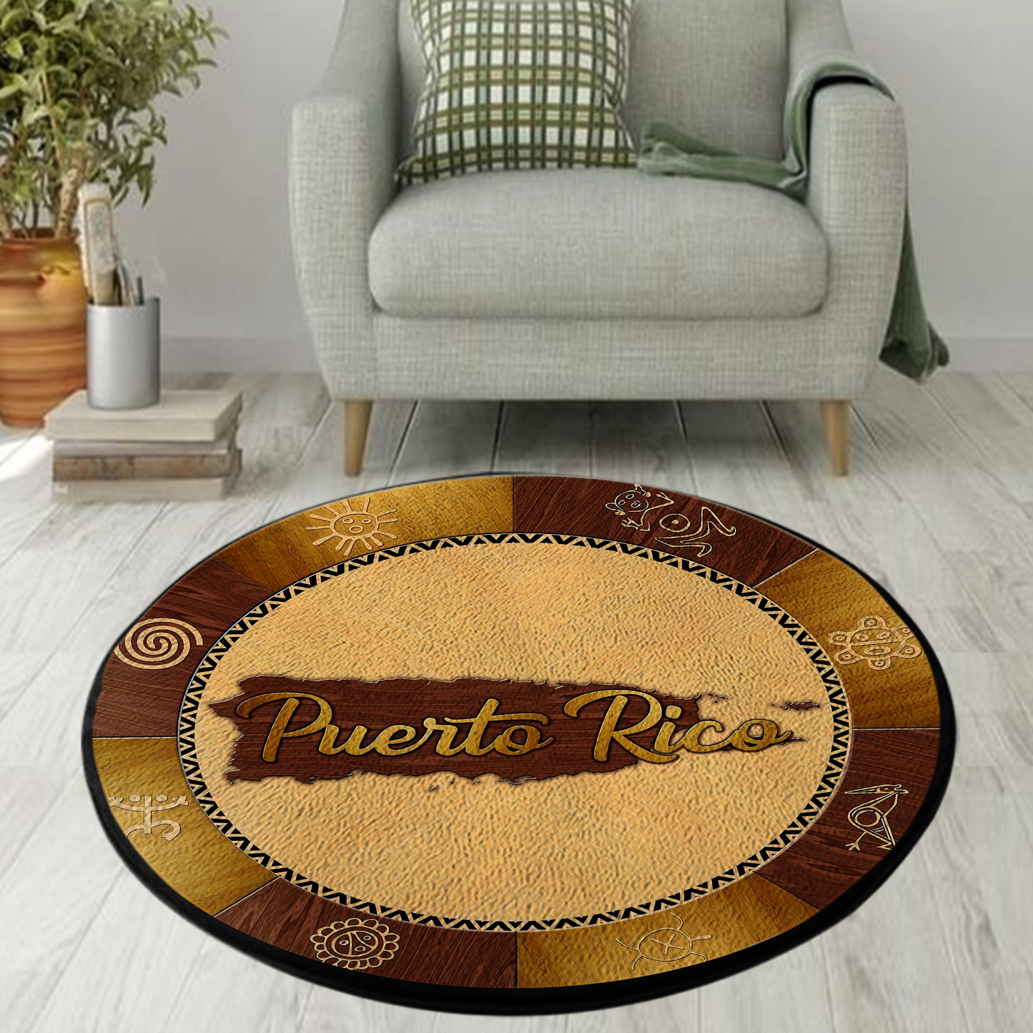 Puerto Rico Circle Rug