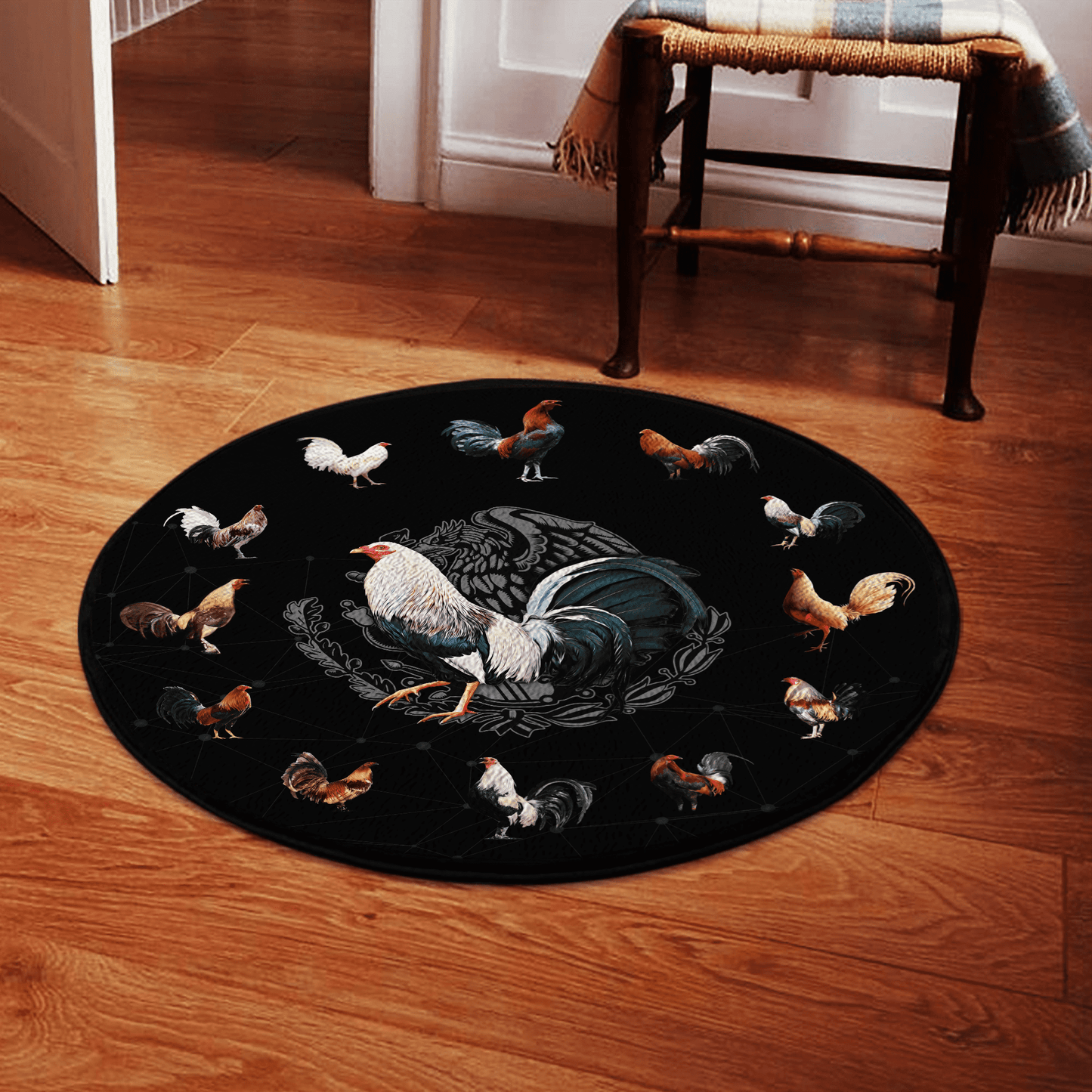 Rooster Circle Rug Pi19052103VH
