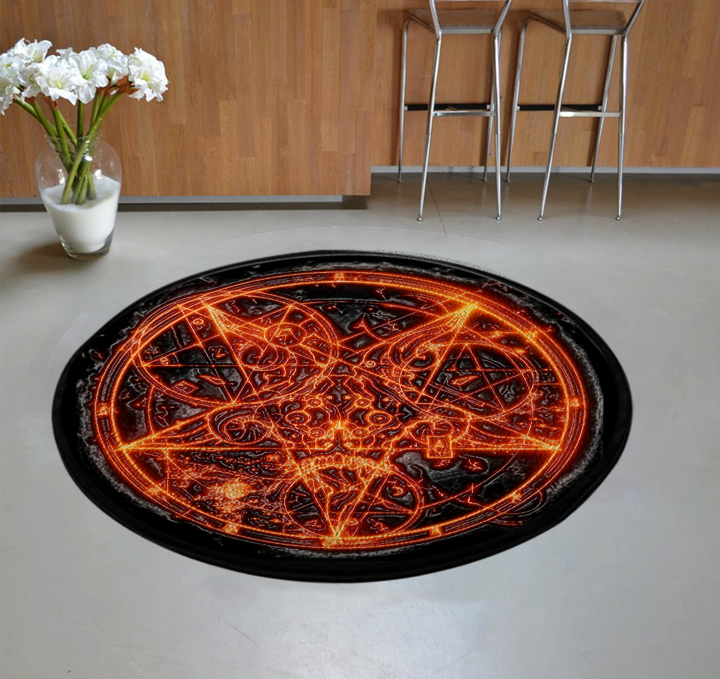 Customize Name Satanic Circle Rug MH13052109