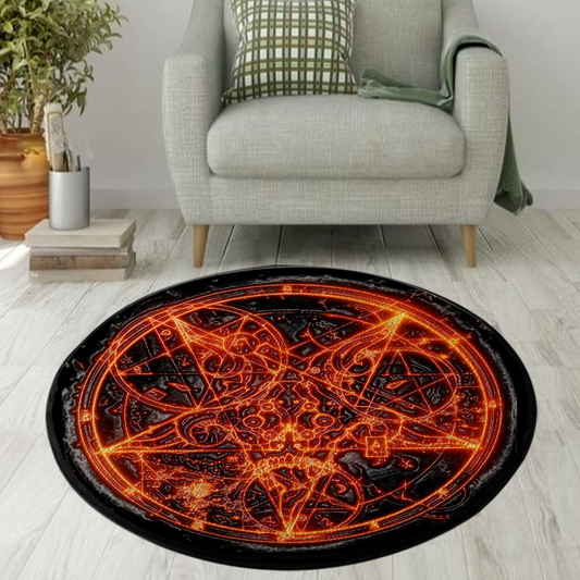 Customize Name Satanic Circle Rug MH13052109