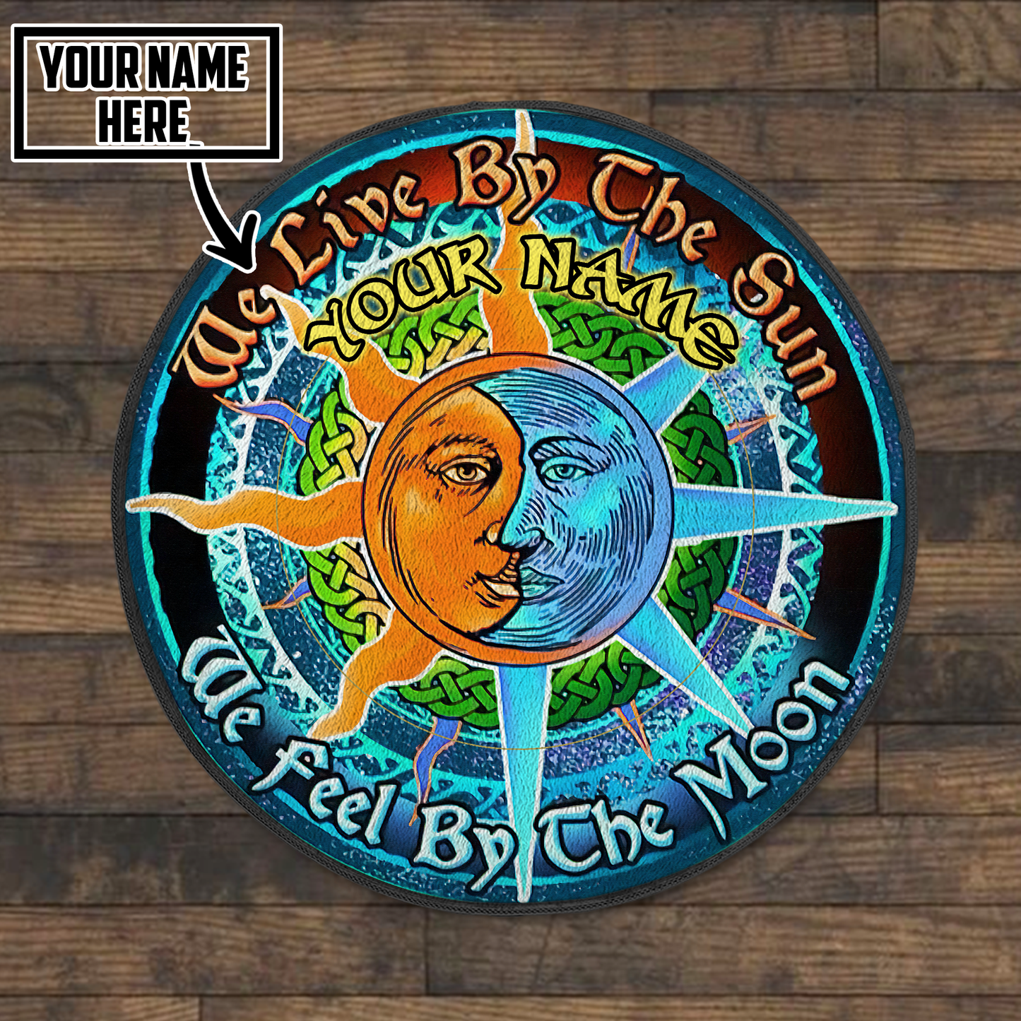 Customize Name Wicca Circle Rug DA18052106