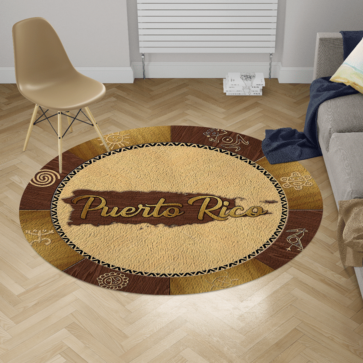 Puerto Rico Circle Rug