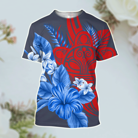 Puerto Rico Sol Taino With Maga Flower Shirt