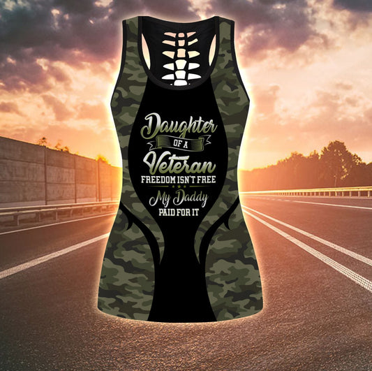 US Veteran Daughter Combo (Legging+Tank) for women Proud Military