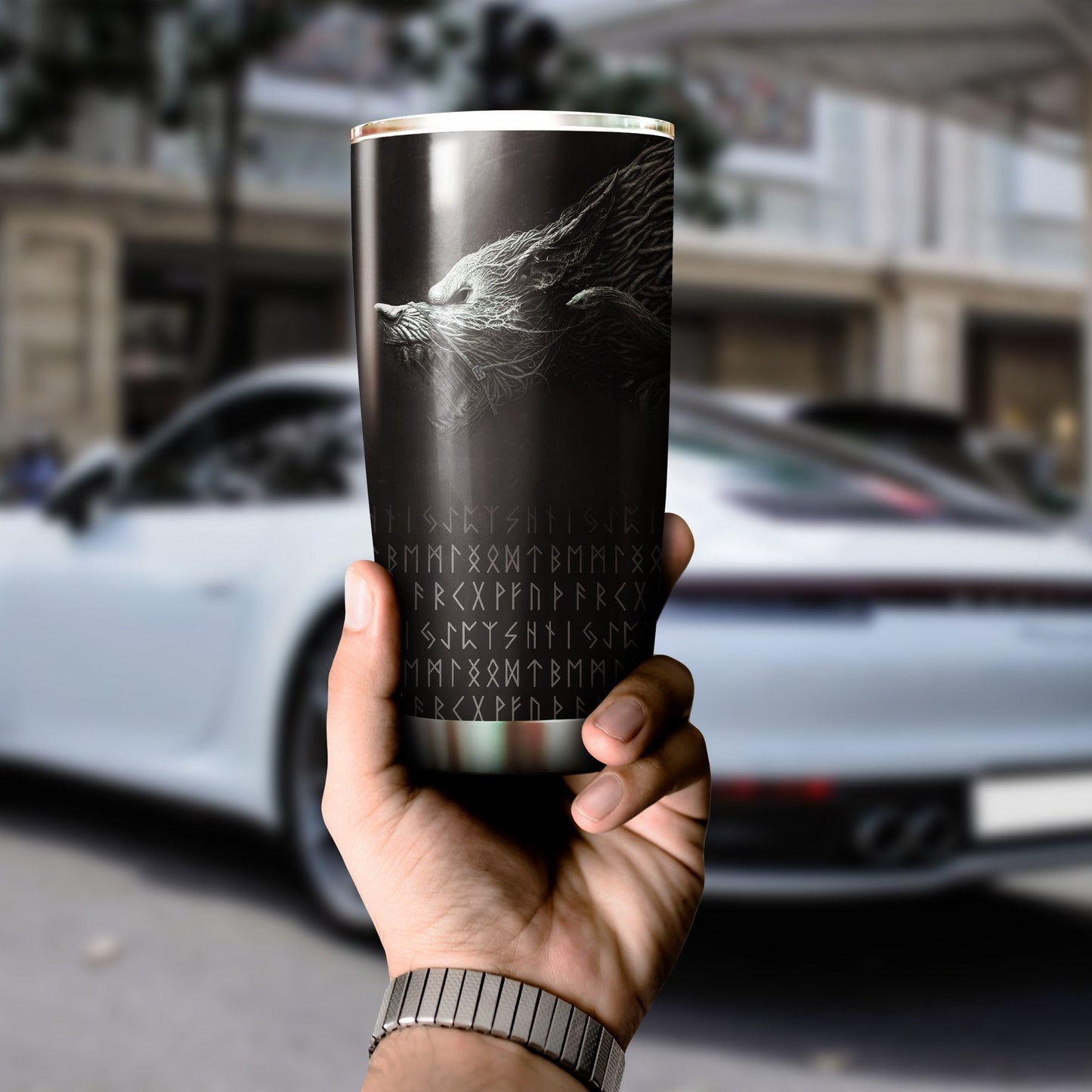 Viking Fenrir All Stainless Steel Tumbler Cup