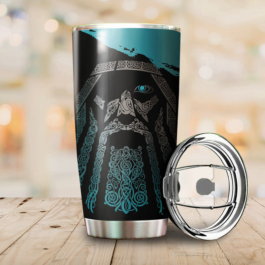 Viking Odin - Wotan Special Blue Stainless Steel Tumbler Cup