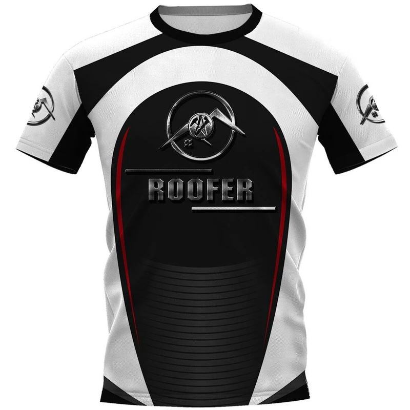 Premium Custom Name 3D Printed Roofer Shirts MEI
