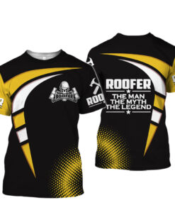 Premium 3D Printed The Man The Myth The Legend Roofer Shirts MEI