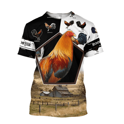 Rooster Breeds 3D Printed Unisex Shirts DD23042105