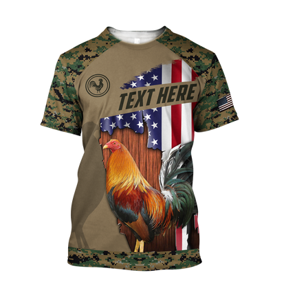 Personalized Rooster 3D Printed Unisex Shirts SN14052104