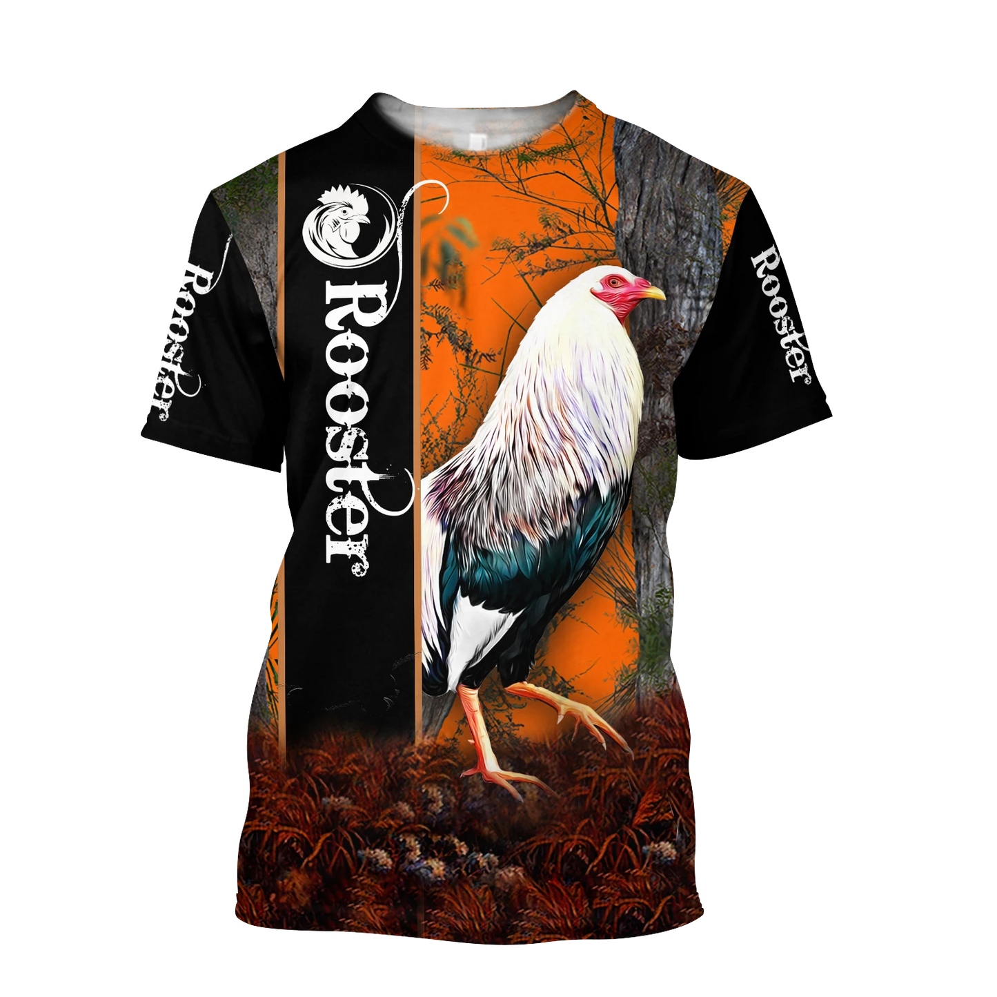 Premium White Rooster Camo 3D All Over Printed Unisex Shirts