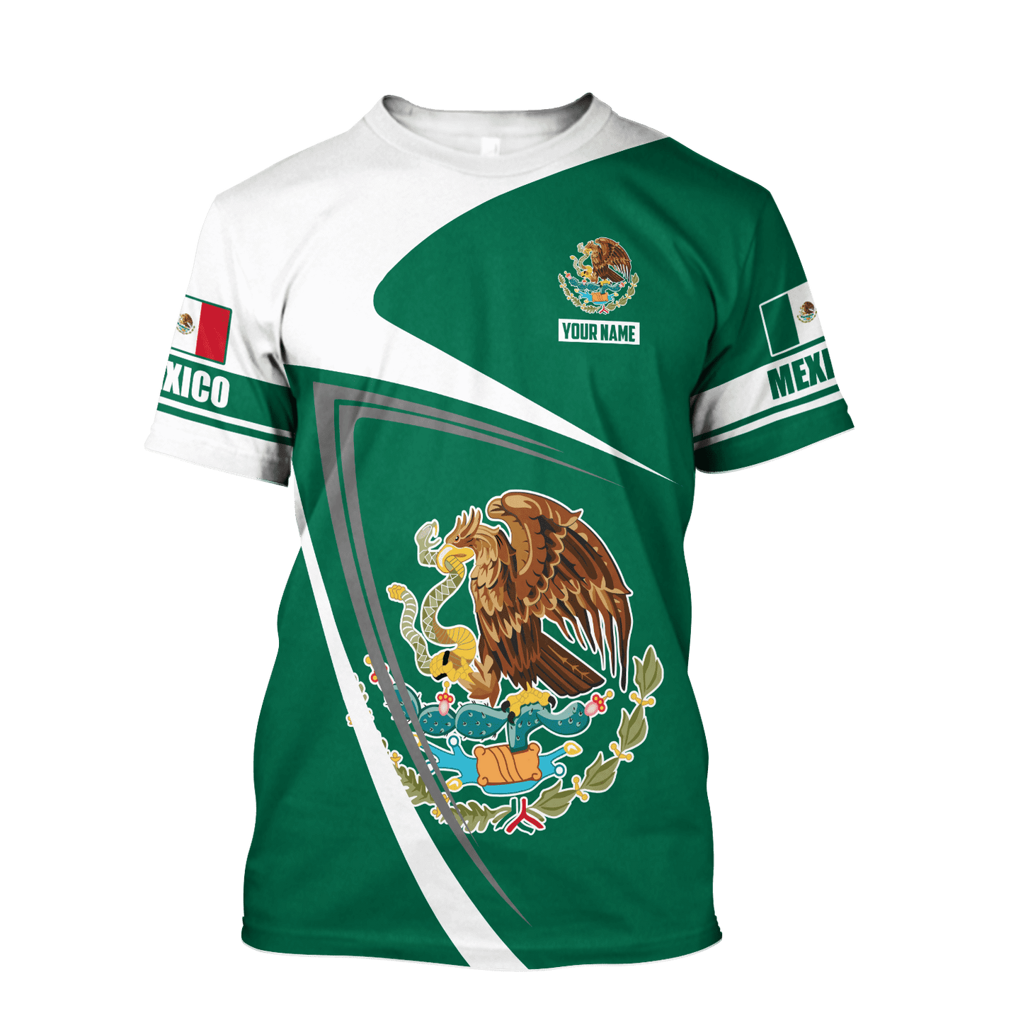 Persionalized Mexico 3D All Over Printed Unisex Shirts