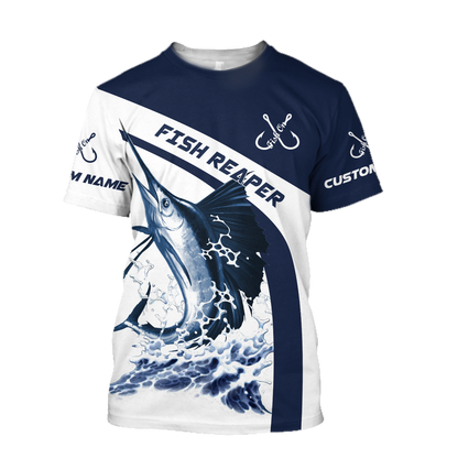Custom name sailfish fishing design 3d print shirts