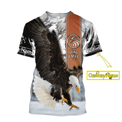 Customize Name Eagle 3D All Over Printed Shirts