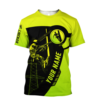 Electrician And Lineman Personalized Safety 3D All Over Printed Premium Unisex Hoodie ML