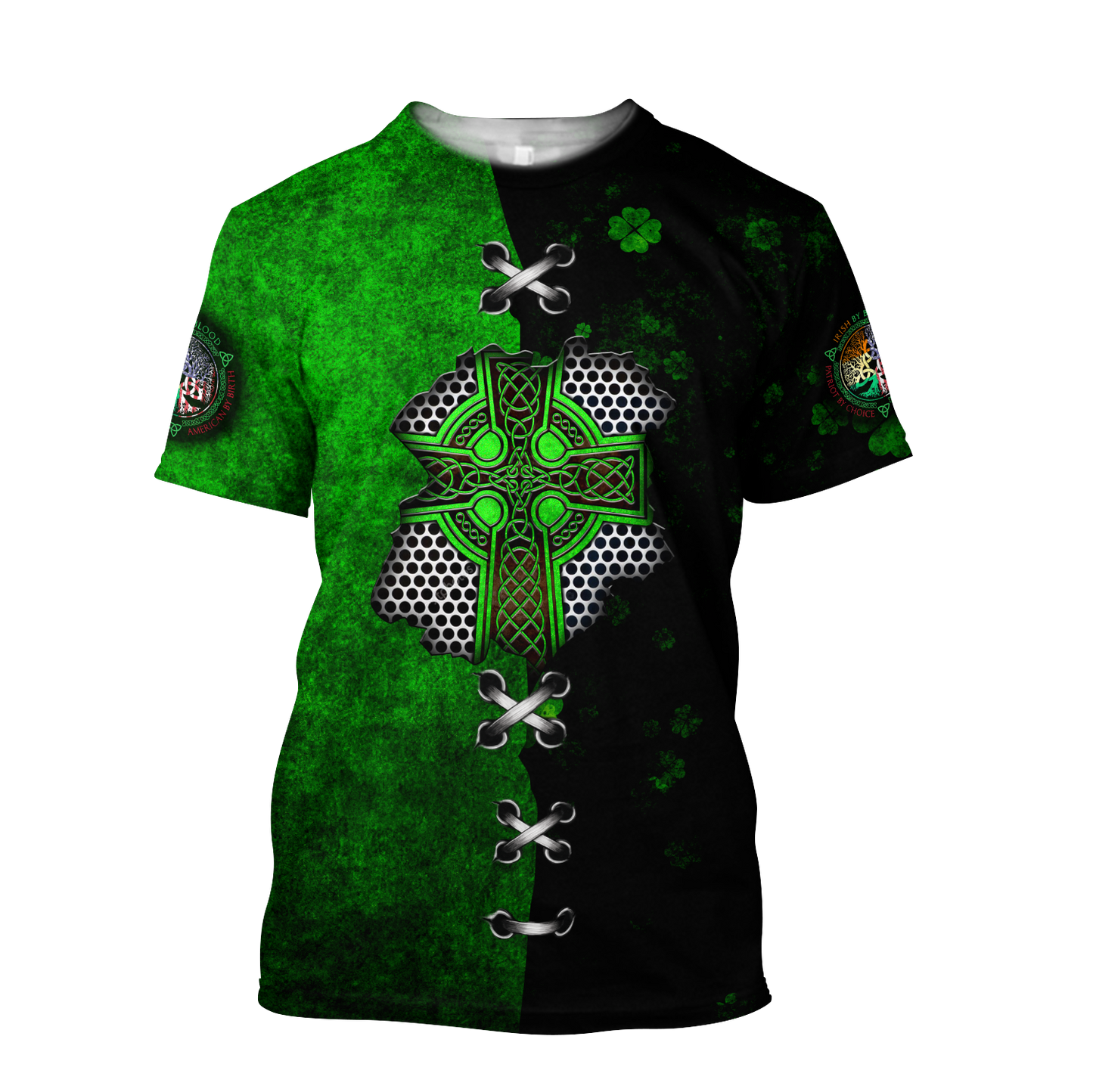 Irish Celtic Knot Cross in my heart St.Patrick day 3D Design shirts