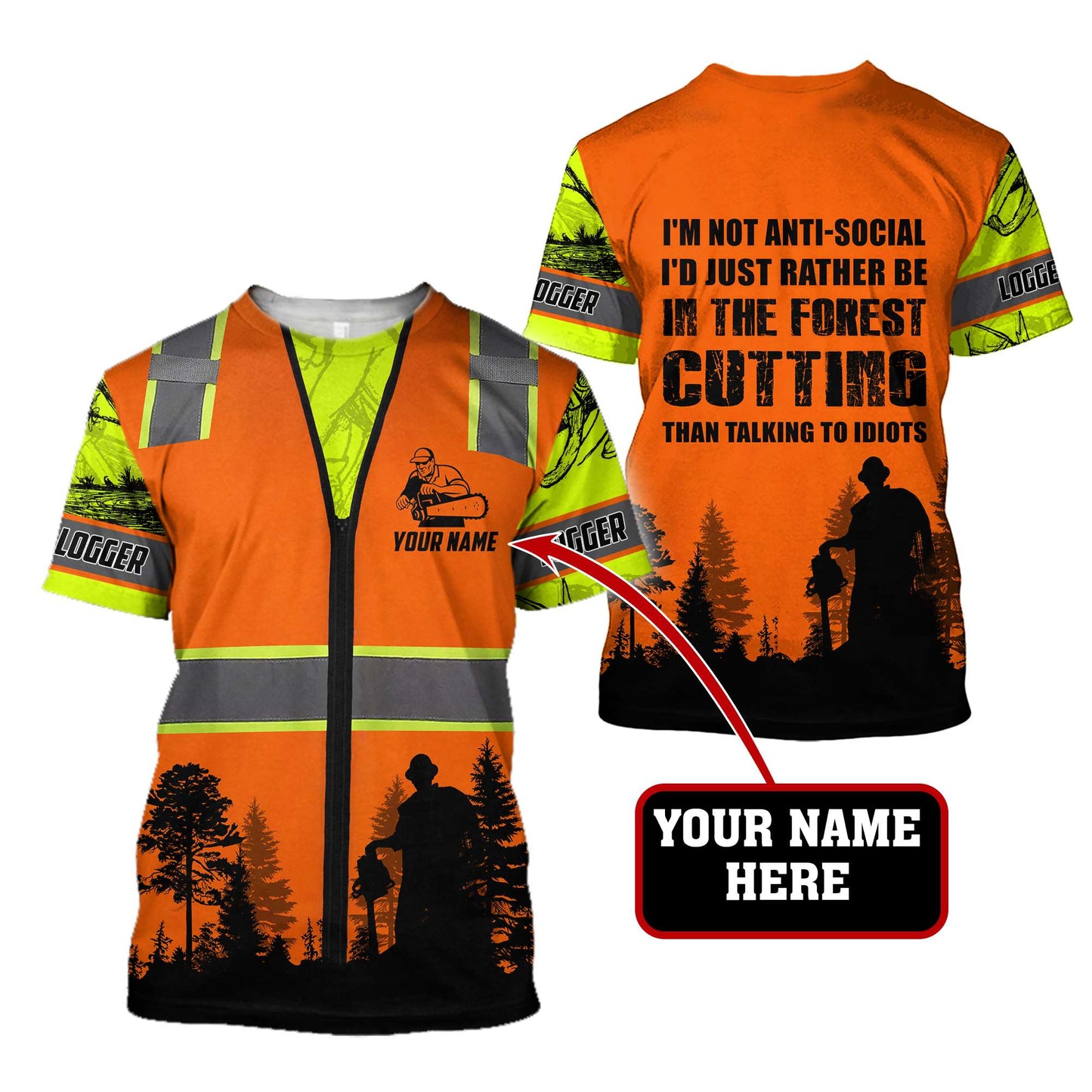 Logger Social Idiot 3D Full Printing
