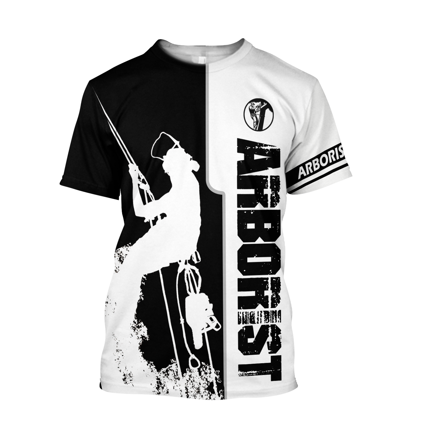 Premium Black And White Arborist All Over Printed Shirts For Men And Women MEI