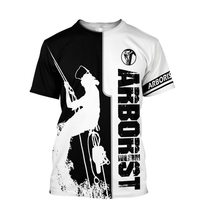 Premium Black And White Arborist All Over Printed Shirts For Men And Women MEI