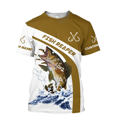Custom name Walleye fishing design 3d print shirts