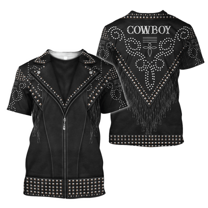 Cowboy Jacket No22 Cosplay 3D Over Printed Unisex Deluxe Hoodie ML
