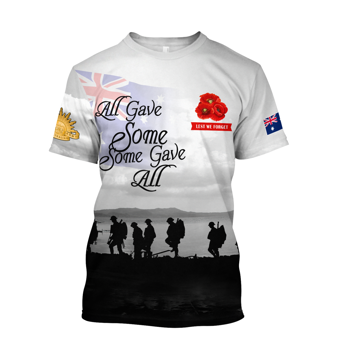 Premium Lest We Forget Anzac Day 3D All Over Printed
