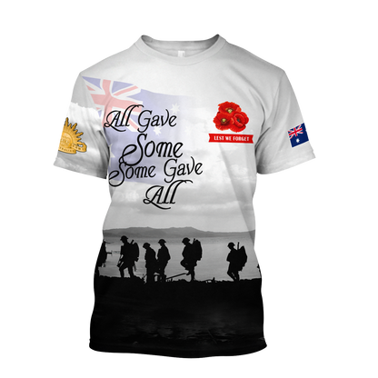 Premium Lest We Forget Anzac Day 3D All Over Printed