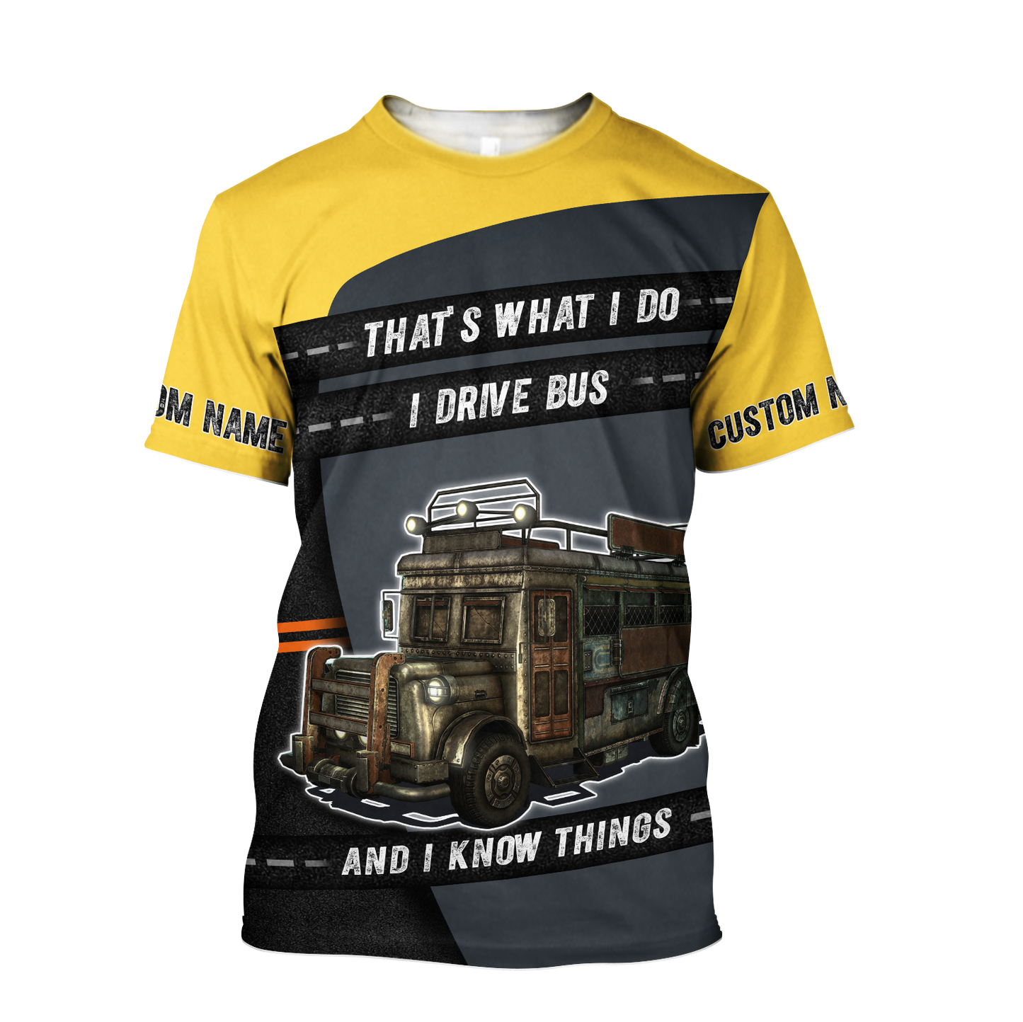 Premium Unisex Custom Name All Over Printed Bus Driver Shirts MEI