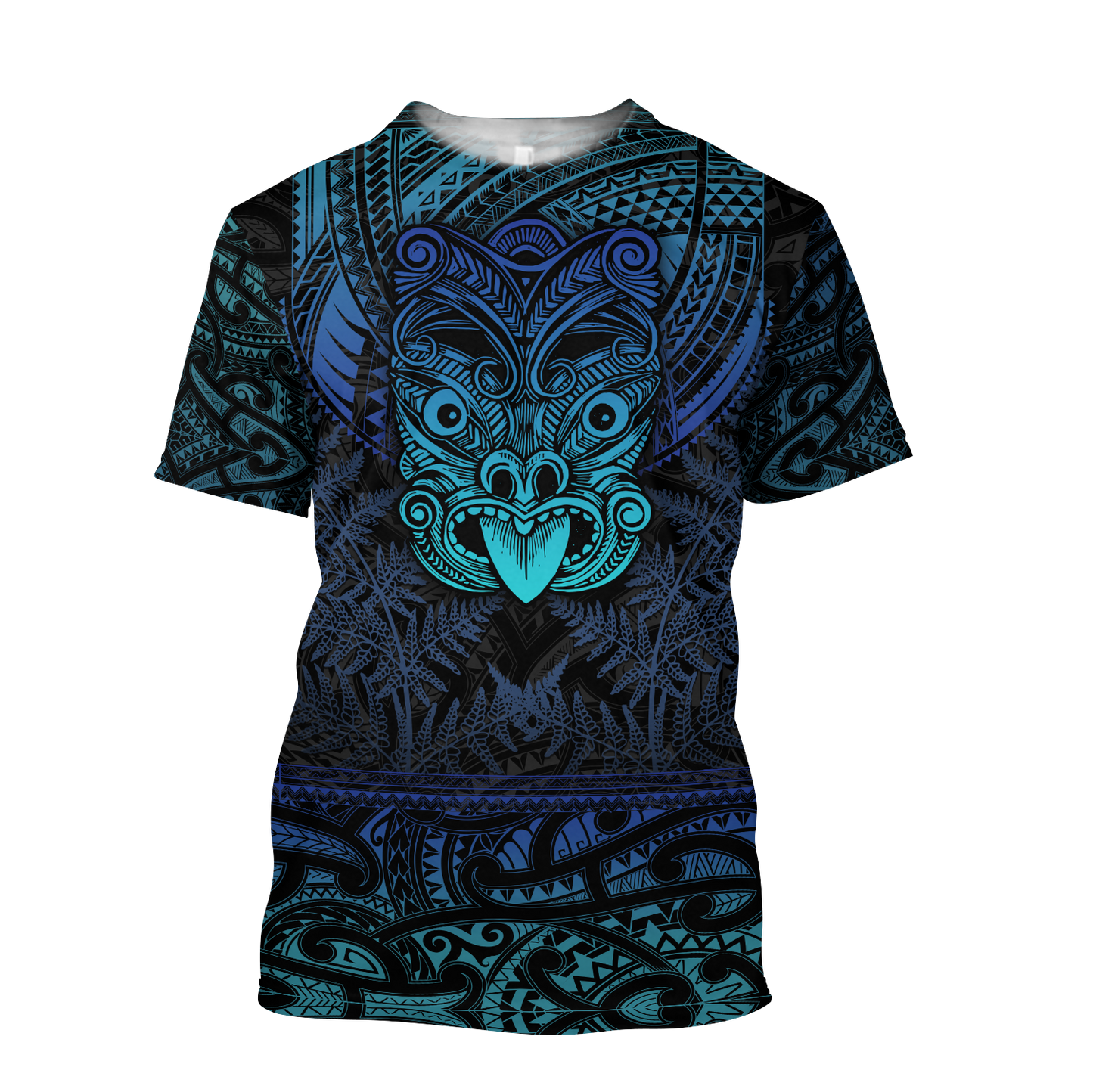 Maori Haka Dance Blue 3D Printed Unisex Shirts