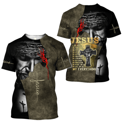 Jesus Christ My Everything 3D Printed Hoodie, T-Shirt for Men and Women