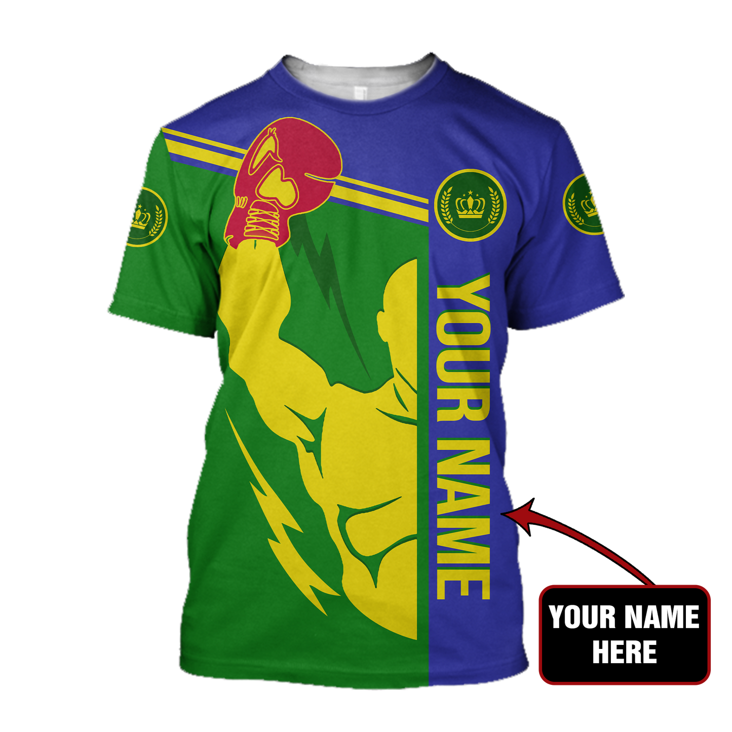 Customize Name Champion 3D All Over Printed Unisex Shirts
