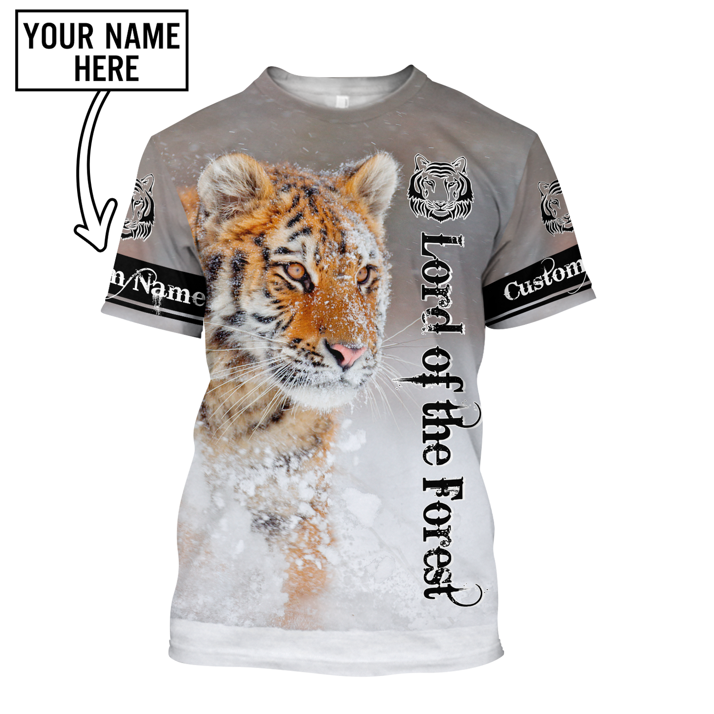 Customize Name Tiger 3D All Over Printed Shirts