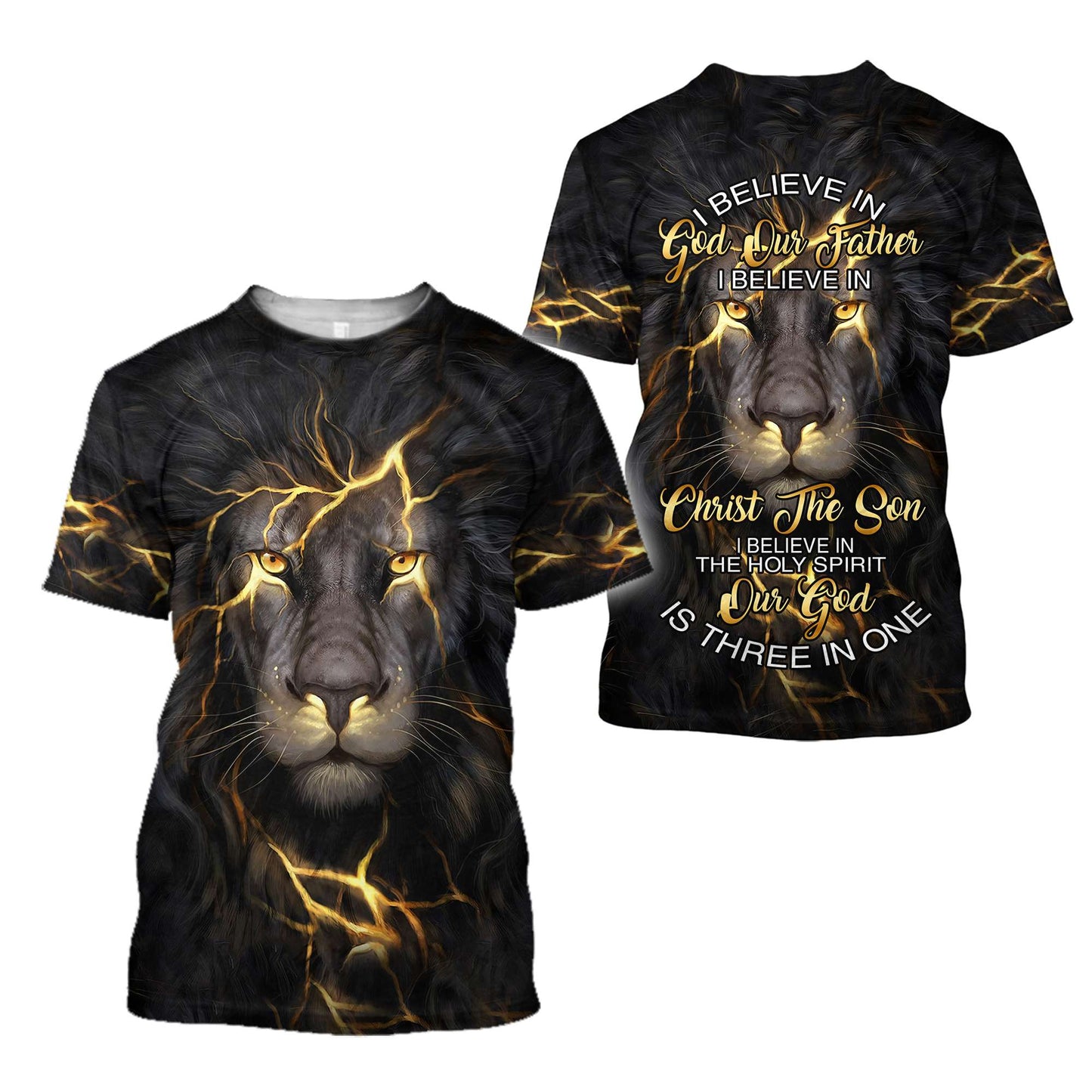 Lion Faith in God - Christian - 3D All Over Printed Style for Men and Women
