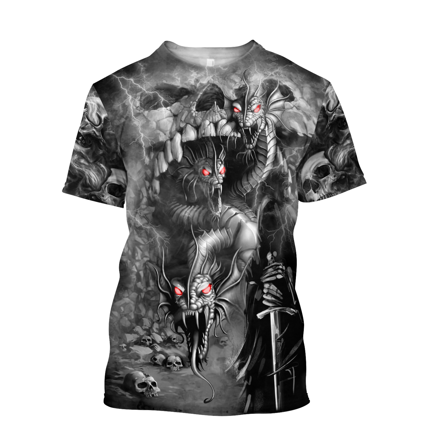 Premium All Over Printed Dragon Skull Shirts MEI