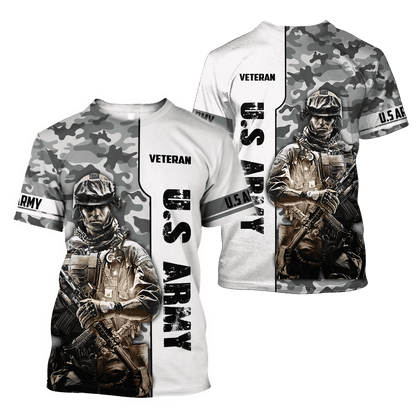 US Army Veteran 3D All Over Printed Hoodie