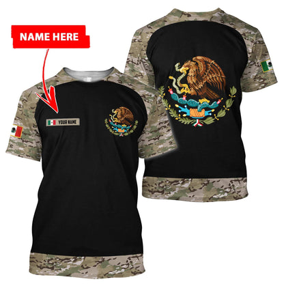 Mexico Coat Of Arms no02 Personalized Name 3D Unisex Shirts