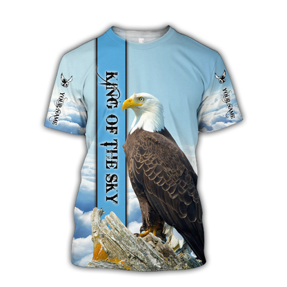 Customize Name Eagle 3D All Over Printed Shirts For Men and Women
